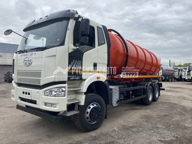 Купить МВ-19-FAW-3250 (6х6, шасси 4800) (вакуумная машина, 19 м3, насос КО-510, СПЕКТР) в компании Русбизнесавто - изображение 0
