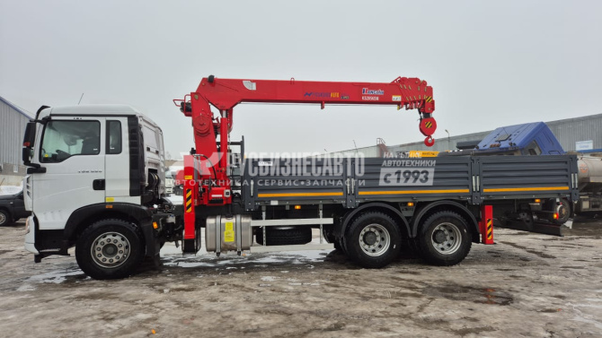 Купить КМУ HOWO T5G (6*4, 330л.с., Евро-5) + HANGLIM KS2056SM верх.упр. + борт сталь 6,6м. СПМ в компании Русбизнесавто - изображение 0