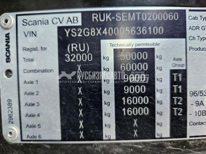 Купить Самосвал SCANIA G440 8x4 б/у (2021 г., 173 034 км.) 6100 в компании Русбизнесавто - изображение 15