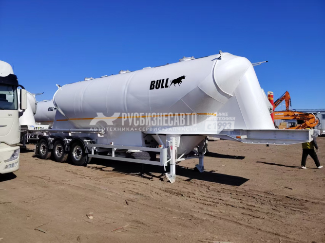 Купить ППЦ материаловоз (мука, комбикорм)  BULL (40 м3, 3 отс., алюминимй, 3 оси SAF, WABCO, без компр.) в компании Русбизнесавто - изображение 2