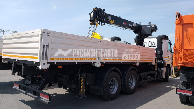 Купить КМУ КАМАЗ 65207-1002-87 (Евро-5) + HIAB 160 ТМ-6 верх.упр. + борт сталь 6,8м. в компании Русбизнесавто - изображение 1
