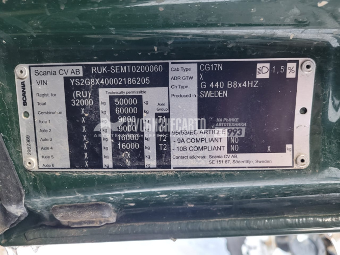Купить Самосвал SCANIA G440 8x4 б/у (2021 г., 113 747 км.) 6205 в компании Русбизнесавто - изображение 1