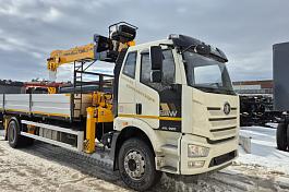 КМУ FAW J6L (4*2, 320л.с., Евро-5) + SOOSAN SCS736LII верх.упр. + борт алюминий 7,6м. АМ
