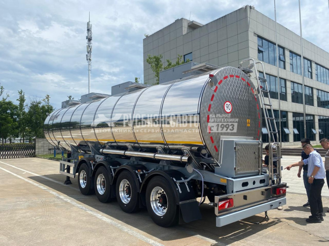 Купить ППЦ-27 BULL  (пищевая, 27 м3, нерж/нерж, 4 отс., система мойки, 4 оси SAF, WABCO) в компании Русбизнесавто - изображение 7