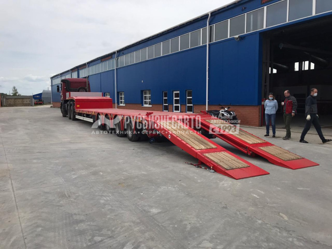 Купить Полуприцеп трал Kassbohrer LOWBED (ISO PAKCS), 4 оси раздвижной 9 градусов аппарели в компании Русбизнесавто - изображение 4