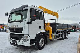 КМУ HOWO T5G (6*4, 330л.с., Евро-5) + SOOSAN SCS736LII верх.упр. + борт сталь 6,6м. СПМ