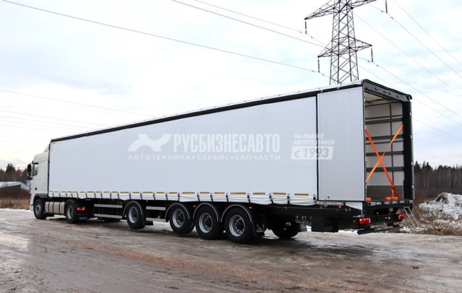 Купить ТОНАР Т4-16V (97882) п/п шторно-бортовой, L= 16,5 м. ССУ1150, стаканы под коники, 4-х осн. . в компании Русбизнесавто - изображение 0