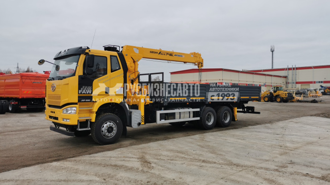 Купить КМУ FAW 3250 (6*4, 390л.с., Евро-5) + SOOSAN SCS746L верх.упр. + борт сталь 8,0м. АМ в компании Русбизнесавто - изображение 3
