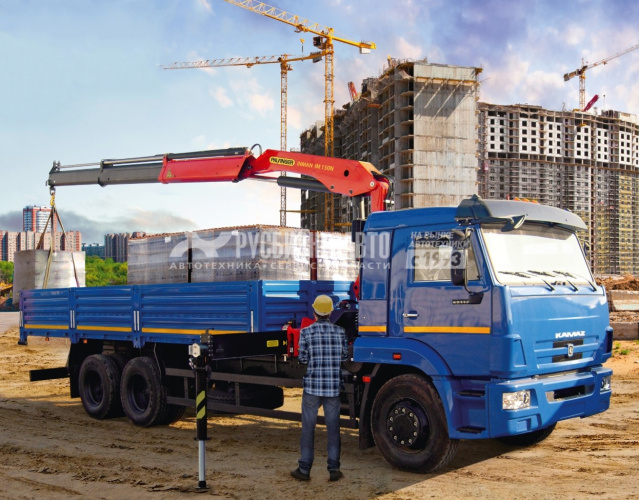 Купить КМУ КАМАЗ 65117-4010-48 (Евро-5) + Инман ИМ-150N нижн.упр. + борт сталь 6,8м. в компании Русбизнесавто - изображение 1
