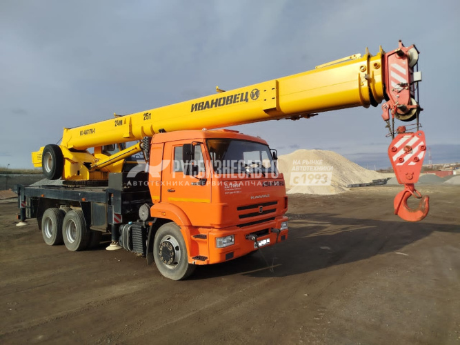 Купить Автокран Ивановец КС-45717К-1(овоид) шасси КАМАЗ 65115 6х4 б/у (2021г, 8 500 км)(0103) в компании Русбизнесавто - изображение 0