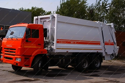 МКЗ-50-20К на шасси КАМАЗ 65115-3081-48, мусоровоз, 20м3, задн. загрузка, портал