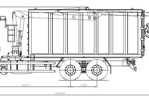 КМУ Ломовоз КАМАЗ-65115-3094-48 (Евро-5), кузов 30 куб. (САТ), Майман-110S
